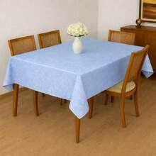 Durable And Elegant Rectangular Jacquard Fabric Tablecloth 4/6/8 Seater Luxury Promotion - 嬰兒藍 - 查看 1