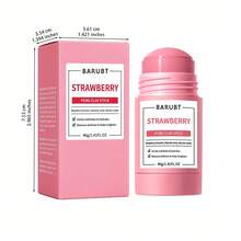 Masker Stik Tanah Liat Stroberi, Pembersih Mendalam, Pengelupasan, Pengontrol Minyak dan Pengencangan Pori, SPA Rumahan untuk Perawatan Kulit Berminyak, 40g - stroberi - View 5