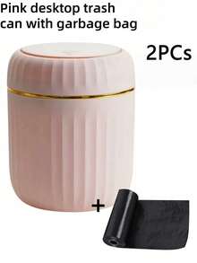 Mini Desktop Trash Can With Flip Lid, Prevents Odor Spread, Suitable For Storing Fruit Peels, Paper Scraps And Other Desktop Waste, Keeps Desktop Clean, Applicable For Bathroom, Home Desk, Coffee Table, Office, Living Room And Study - Multicolor - View 10