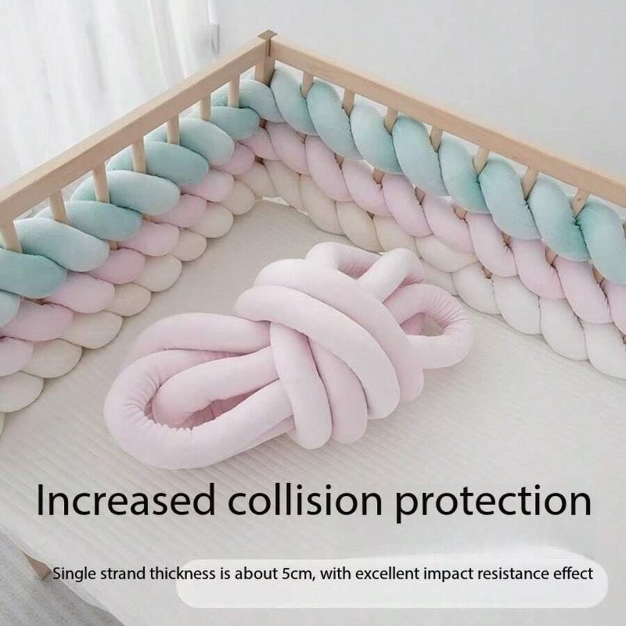 5m Baby Crib Bed Guard Rail Soft Padded Anti-Collision Strip, Baby Bedside Guardrail Protective Strip - Multicolor - View 1