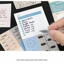 Schedule Tracking Stickers, Writable Daily Planner Stickers, Multi-Color Lined Memo Calendar Labels, Suitable For Daily Schedule Organization, Bullet Journal, DIY Photo Album, Office And Student Stationery Accessories - Reusable Sticker Book - View 3