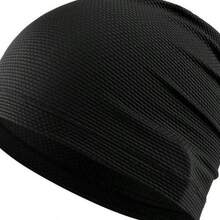 1PC Cooling Skull Cap, Unisex - Breathable 3D Knit Sports Hat, Suitable For Cycling, Gym And Summer Use - Black - View 3