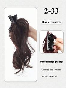 14Inch Wavy Curly Clip-On Ponytail Wig, Suitable For Daily Wear And Parties - Multicolor - View 10
