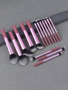 15pcs Multi-Function Makeup Brush Set, Including Powder Brush, Blush Brush, Foundation Brush, Eyeshadow Brush, Blending Brush, Contour Brush, - Multicolor - View 5