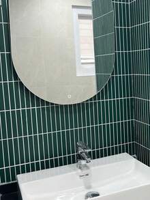 10/20/40pcs (Thickened Design) 2D Straight Line Mosaic Self-Adhesive Backsplash Tiles, Kitchen Anti-Splash Tiles, Self-Adhesive Tiles For Kitchen And Bathroom, Thickened Waterproof, Home Decor - Multicolor - View 7