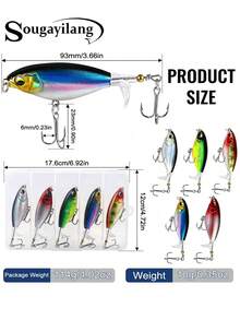 5PCS Lure Long Cast Floating Lure Set Freshwater Fishing Snakehead With Propeller Lure - Multicolor - View 4
