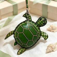 Genuine Leather Handmade Turtle Coin Purse, Cute Green Turtle Shaped Mini Wallet With Clasp Wrist Strap, Cartoon Animal Small Zipper Storage Bag Key Pouch, Women's Girls Daily Accessory,Bedroom Room Decor,Back To School - View 12