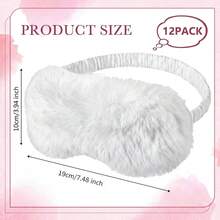 4pcs Plush Sleep Eye Masks Bulk, Valentine's Day Sleep Eye Masks, Soft Eye Masks, Suitable For Overnight Pajama Party, Spa Party Gifts And Gifting - Multi-color - View 3