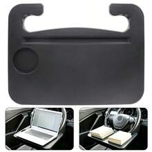 Multifunctional Car Steering Wheel Tray, Portable Car Laptop Desk With Cup Holder, Universal Steering Wheel Table For Dining, Writing, Office, Travel Car Interior Accessory - A - View 6