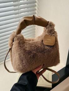 Fairy Plush Handbag, Women's Fashion Shoulder Crossbody Bag, Autumn/Winter Plush Handbag, Multi-Functional Bag, Tag Bag, Fashion Handbag - Multicolor - View 14