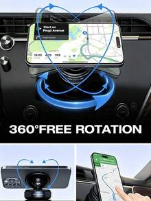 Anti-Shake Car Phone Holder, Bionic Mechanical Lock Stable Base, High-End Phone Holder, Suitable For Delivery Drivers, Suction Cup Mount, Perfect For Bumpy Mountain Roads, Dashboard Clip, Car Interior Accessory, Phone Small Accessory - Multicolor - View 7