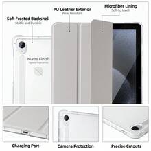 DANYCASE 軟質保護殼 附筆筒設計 適用 A8 A9 A9+ S9/S9FE S10lite S9+ 半透明磨砂背蓋 - 灰色-半透明磨砂款 - 查看 3