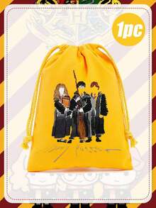 Warner Bros Yellow Drawstring Bag, Suitable For Storing Accessories, Can Be Used As Birthday Gift Or Halloween Party Decoration, Adding Festive Atmosphere To The Holiday Season - Multicolor - View 12