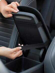 1 PC Black Thickened Fluffy Car Armrest Box Booster Mat, Center Armrest Mat, Car Armrest Cover, Armrest Box Mat - One Size - View 5