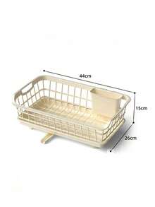 1pc Dish Drainer Rack, Sink Draining Organizer, Bottom Quick Drainage, Can Hold Bowls, Plates, Chopsticks, Kitchen Countertop Dish Drying Rack, Suitable For Home Cooking, Holiday Gatherings, Spring/Summer Daily Home Kitchen Storage - Multicolor - View 15