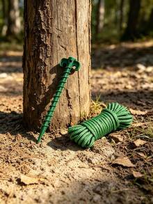 2PCS.4PCS Outdoor Camping Tent Accessories Set, Lightweight Screw-Type Tent Stakes, Windproof Guy Ropes, Suitable For Tents, Awnings, Beach Camping, Hiking - Multicolor - View 2
