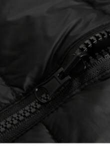 Men's Lightweight Stand Collar Down Jacket, Black Portable Packable Lightweight Down Coat, Minimalist Warm Short Jacket For Daily Commute - Black - View 4