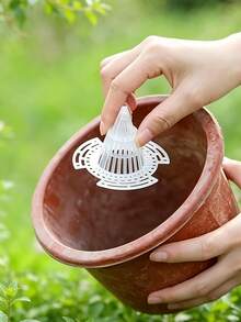 5/10/18/25pcs Flower Pot Bottom Filter Mesh, Durable Plastic Cone-Shaped Root Protector, Cage Structure, Prevents Rotting And Enhances Drainage, Suitable For Indoor And Outdoor Flower Pots, Indoor Gardening Accessories - Multicolor - View 4
