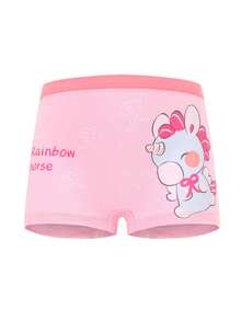 Random 8Pcs Girls' Cute Cartoon Animal Pattern Soft Comfortable Breathable Cotton Briefs - Multicolor - View 6