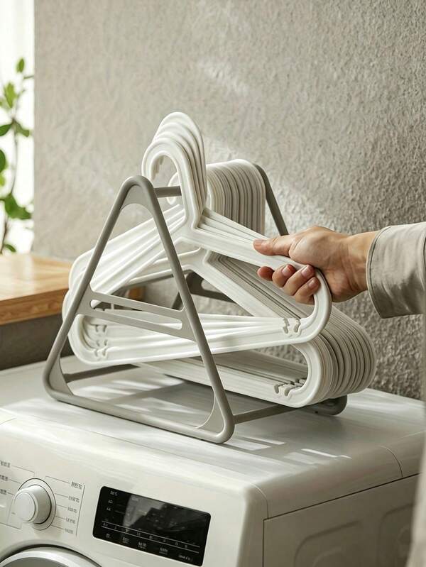 1pc Large Capacity Stackable Clothes Hanger - Multi-Functional Detachable Clothes Rack Organizer, Perfect For Home Laundry Room, Closet And Bedroom Decor. Organize Your Space, Also An Ideal Gift For Friends And Family.