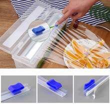 3pcs Reusable Plastic Wrap Cutter, Plastic Wrap Dispenser With Sliding Blade, Kitchen Organiser, Aluminum Foil And Plastic Wrap Storage Box, Suitable For Kitchen Countertop Or Wall Mount Kitchen Organizer - Multicolor - View 8