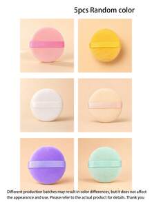 Set Puff Bedak Tabur 5/10pcs, Spons Bantalan Bedak, Set Beludru Kristal Super Lembut, Spons Bedak Tabur Lembut Ramah Kulit, Alat Rias, Perlengkapan Perjalanan, Nilai Terbaik - MultiWarna - View 4