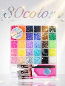 ZUI DREAM 30 Colors | 40,000pcs Rhinestones With B7000 Glue | Complete Rhinestone Set For Clothing, Shoes And Crafts | DIY Diamond Painting Accessories And Handmade Gemstones - Rhinestone Set - View 13