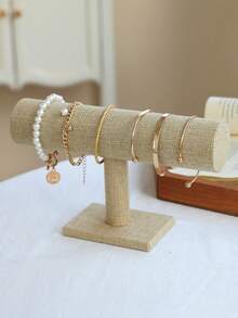 1件優雅天鵝絨珠寶展示架，適用於手錶、項鍊和手鍊，女士桌面珠寶收納架，居家房間裝飾，情人節、聖誕節、新年的理想禮物 - 彩色 - 查看 10