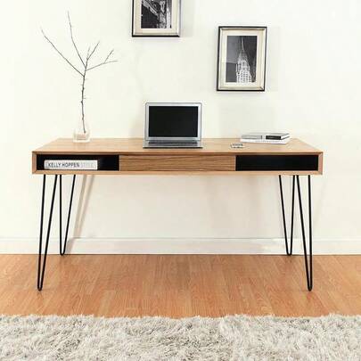 Conjunto de 4 pés de mesa – com dois suportes – altura 41 cm – adequados para mesas de centro – fáceis de limpar – pretos