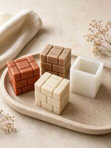 Home Silicone Mold, Square Cube Shaped Handmade Aromatherapy Candle/Resin Drip Mold, Suitable For Desktop Decor, Home Decoration, Reusable, Perfect Handmade Holiday Gift - Square Mold - View 7