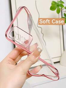 MewTrek Luxury Electroplated Phone Case With Rhinestones, Glitter And Sequins, New Fashion Silicone Shockproof Protective Soft Shell, Compatible With IPhone, Galaxy, Honor, MOTO - Pink - View 5