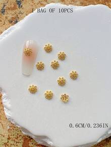 1 Pack Nail Art Alloy Decor Oval Spiral Metal 3D Embellishment - Multicolor - View 9