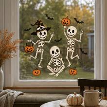1 buah/Set Stiker Jendela Statis Halloween Tengkorak Lucu yang Dapat Dilepas, Stiker Jendela Jack O' Lantern, Kelelawar, Jaring Laba-laba, Stiker Kaca Halloween Menyeramkan untuk Dekorasi Rumah, Dapur, dan Pesta - Berbagai gaya - View 3