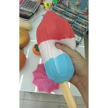 1pc Large Ice Cream Squeeze Toy, Popular New Stress Relief Toy, Oversized And Fun Squeeze Toy (Handmade, May Have Slight Defects) - Multicolor - View 5