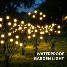 1pc 6LED/8LED/10LED Solar Operated Firefly Stake Light, Outdoor Waterproof Garden Pathway Lights For Yard, Patio, Camping, Holiday, Wedding & Party Decor - Firefly Ground Light - View 6