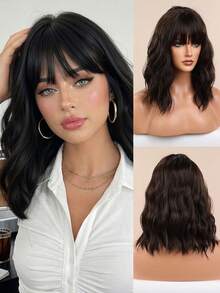 Colorful Short Straight Synthetic Hair Extensions Clip-In, Elegant & Natural, Suitable For Daily Wear, Halloween, Christmas, Cosplay, Matte Texture, Heat Resistant - Multicolor - View 12