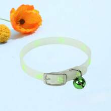 1pc/4pcs Glow-In-The-Dark Pet Collar, Paw Print Heart Fish Bone Bowknot Multi-Style With Bell Cat Dog Neck Collar, Random Style And Color, Non-Repeating Set, Adjustable Small And Medium Cat Dog Outdoor Pet Collar, Suitable For Kittens, Chihuahuas, Pet Night Out Walking Camping Glowing Collar - Multicolor - View 11