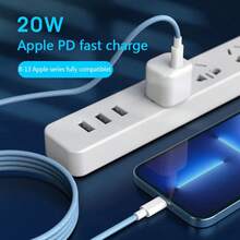 20W USB C To Lightning Fast Charging Cable, Compatible With Apple 14, 13, 12, 11 Pro Max, Plus, Xr, Xs, Xs Max, 8, 7 Series Charging Adapter Accessory Nan MFi Certified - Multicolor - View 7
