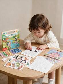 Mosaic Geometric Dot Sticker Gift Box, Supports Sticker Decoration And Free Doodle Dual Play, Multiple Cartoon Templates, Suitable For Children's Hands-On Creative Parent-Child Interactive Puzzle Craft Toy - Multicolor - View 3