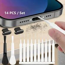 10/14/20pcs/Set Multi-Function Phone Interface Cleaning Tool Set, Includes USB Port And Speaker Dust Cleaning Tools, Equipped With Soft Brush To Easily Clean Speaker And Earphone Port Crevices, Essential Accessory For Portable Phone Maintenance And Cleaning. Travel Essentials, Halloween - Multiple Styles - View 2