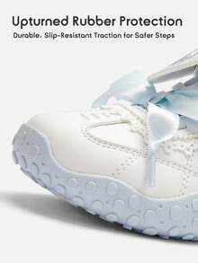 Balabala Girls' Ballet Style Running Shoes, Spring 2026 Collection - White and Blue - View 6
