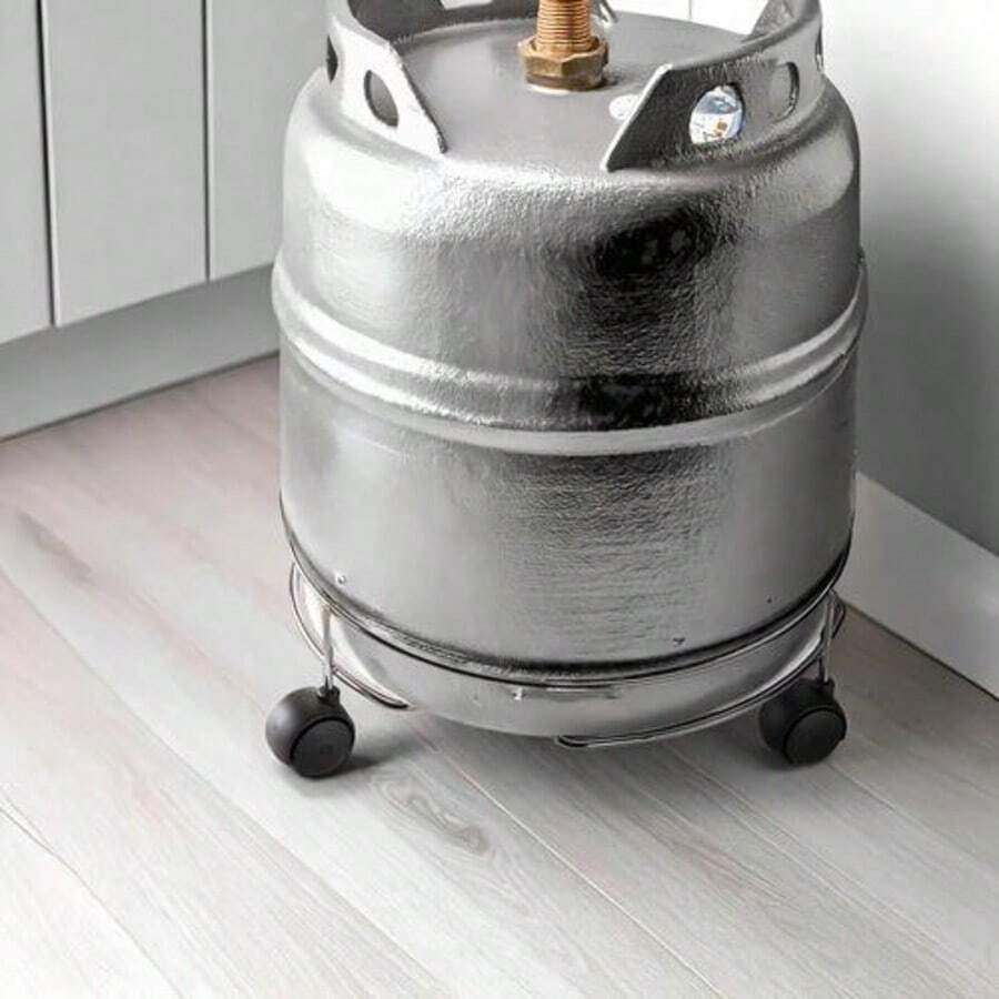 Suporte Para Botijão Vaso Galão Em Aço Cromado Arthi Prata
