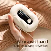 Rechargeable Hand Warmer, Portable Electric Hand Heater With Digital Temperature And Battery Display, 3 Heating Levels 45-65°C, Type-C Fast Charging, Winter Pocket Hand Warmer For Outdoor And Indoor Use - Single Pack - View 6