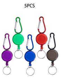 This 3in1 Portable Telescopic Card Holder/Keychain Combines Telescopic Pen Clip,Carabiner/Card Roll,Hook Remover,Tools,Suspension Rope Equipment. - Multicolor - View 9