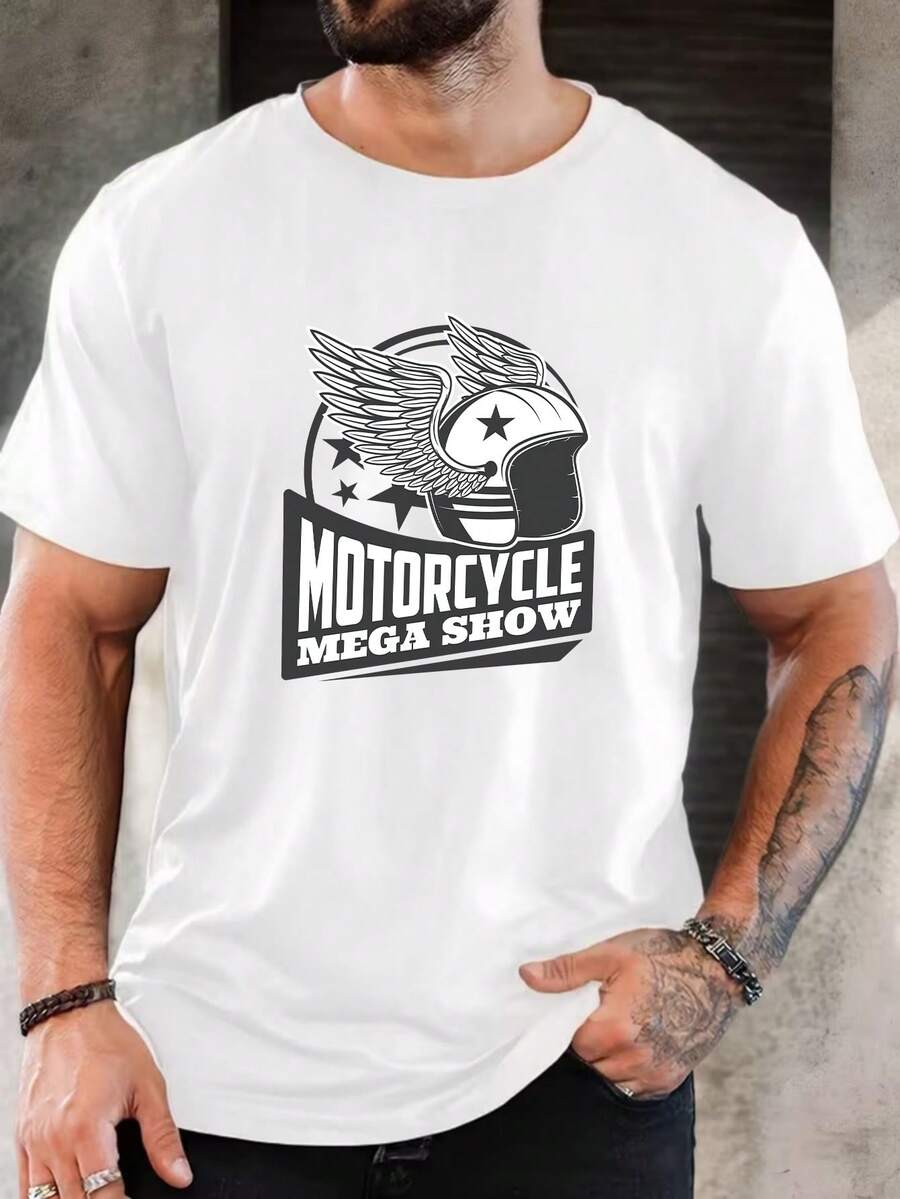 Men's Pure Cotton Short-Sleeved T-Shirt Casual Breathable Crew Neck Basic Tee Top For Summer Everyday Wear - 白色 - 查看 1