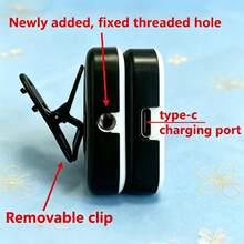 1pc Detachable Clip-On Phone Fill Light, With Adjustable Bracket, Adjustable White/Warm/Natural Light, Rechargeable, Compact And Portable, Suitable For Laptop/Phone/Tablet/Video Call/Makeup, Perfect For Selfie And Live Streaming, Portable Fill Light. Featuring Matte Back Design, Enhanced Texture, High Portability For Daily Use - Rectangular Style - View 9