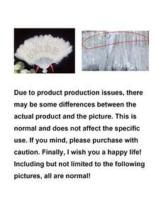 Elegant Pearl Inlaid Bridal Fan, Suitable For Brides-To-Be, Non-Foldable Handheld Style, Applicable For Weddings And Bachelorette Parties - Multicolor - View 9