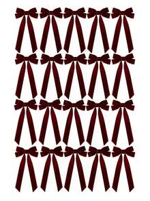 1/5/10/20/30pcs Burgundy Christmas Tree Bows, Holiday Gift Bows, Suitable For Holiday Wreaths, Decorations And Rustic Crafts, Perfect For Valentine's Day, Wedding Decor, Gift Wrapping And Hair Clip Headband DIY Projects - Burgundy - View 12