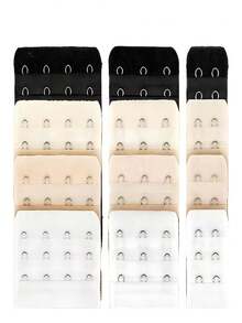 3pcs/Set Elastic Bra Extender Clips, Bra Extension Clips, 2/3/4 Hooks, Adjustable Back Clips, Bra Extender Clips With Rope - A - View 4