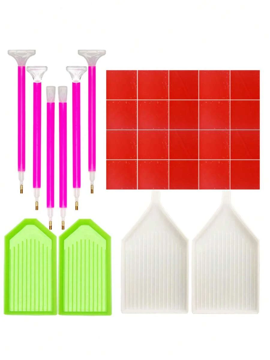 32/30/25/19/15pcs Diamond Painting Tool Set, 3 Different Sizes Diamond Painting Pens, Professional Embroidery Craft, Suitable For Art Painting, Portable Diamond Sticker Craft Tool Kit, Ideal Choice For Hobbyists - A - View 1